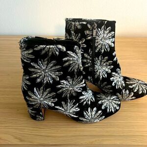 Marc Fisher Grazie Sequin Velvet Bootie Size 10